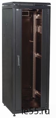 ITK Шкаф сетевой 19" LINEA N 24U 600х600 мм стеклянная передняя дверь черный